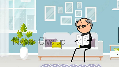 Never give up 2d animation animation stickman