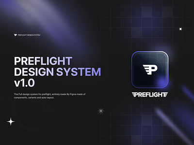 Preflight Design System thumbnail branding cover design design system figma graphic design logo ui