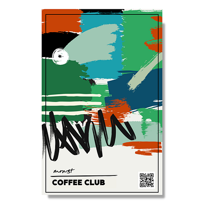 Mr West Coffee Club branding design illustration painting poster