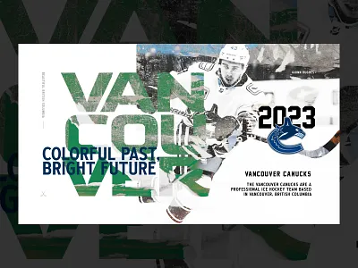 Visual Hockey Template 2023 app canada grid grid layout hockey icon mockup nhl sports ui vancouver web design winter