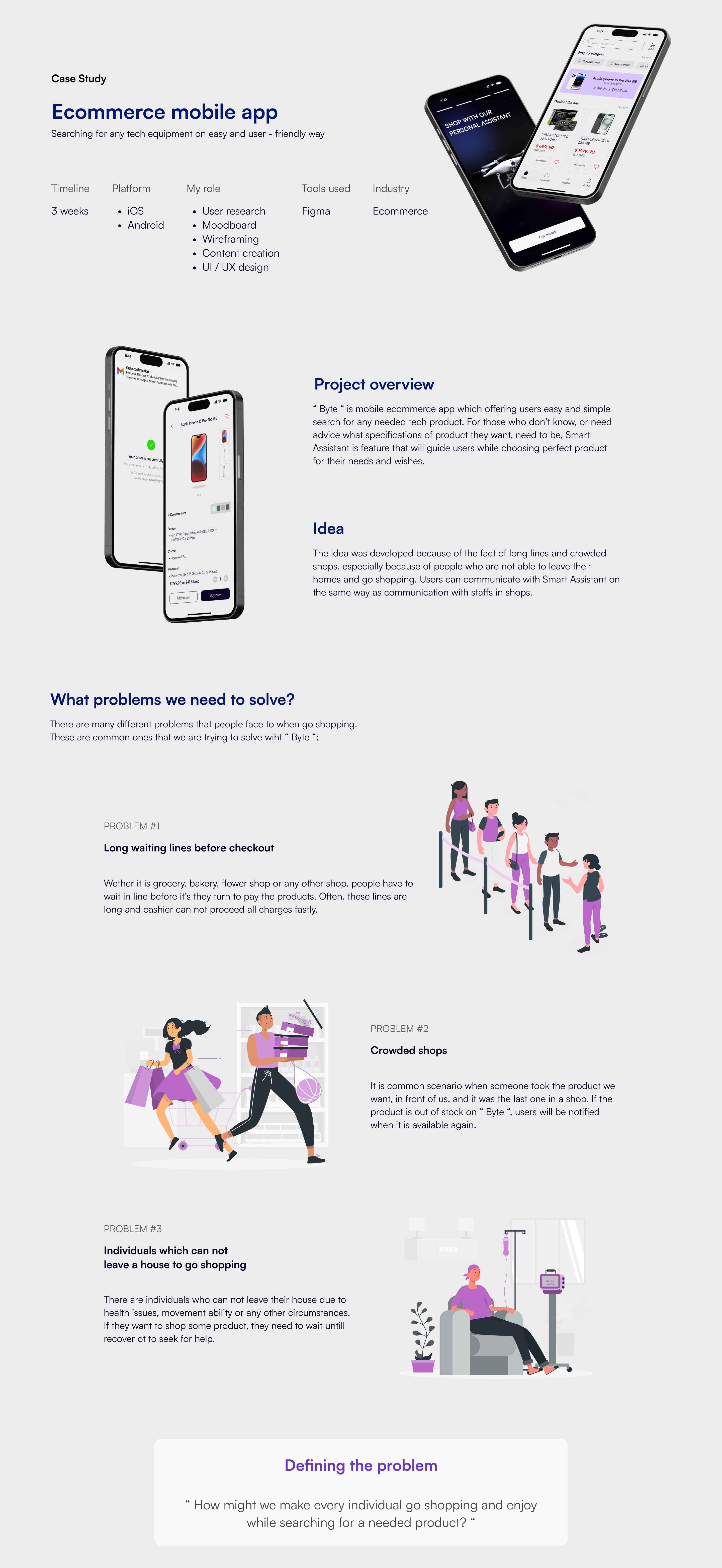 Ecommerce mobile app — CASE STUDY casestudy ecommerce mobileapp ui uiux