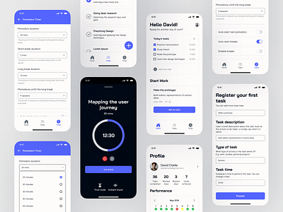 WorkSpace - The power of concentration app branding design mobile app productivity ui ux