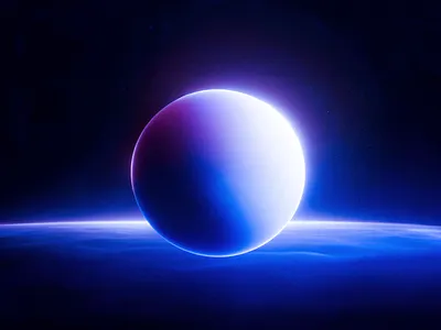 Digital Gradient Planet background design fantasy grain graphic design illustration planet space