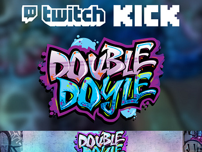 Double Doyle Twitch & Kick Branding banners design doubledoyle emotes emoticons graphic design iconography icons kick logo music panel panels streamer streaming twitch vector