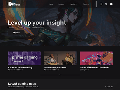 Top Gaming Website designs, themes, templates and downloadable graphic  elements on Dribbble