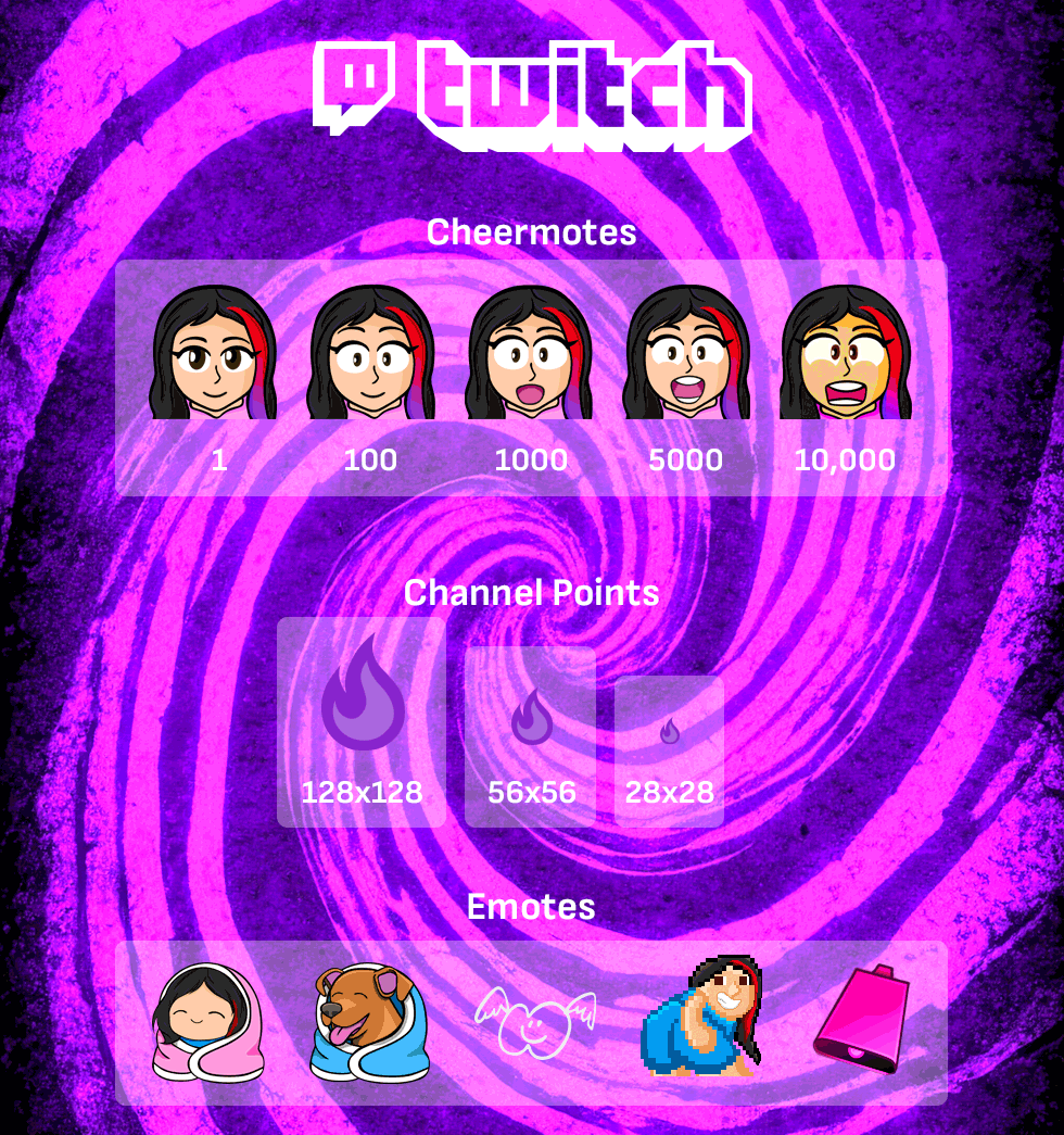 Sunfyre Twitch Cheermotes, Channel Points, & Emotes animated animation branding channel points cheermotes design drawing emote emotes emoticons graphic design illustration kick logo sunfyre sunfyretv twitch vector