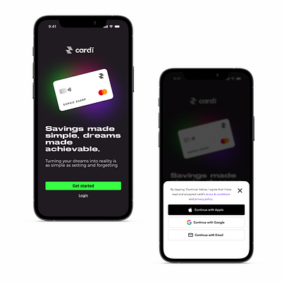 Mobile sign-up for fintech startup app branding financial fintech mobile sign up ui