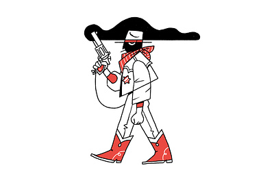 sheriff character design flat icon illustration illustrator logo ui vector waldek