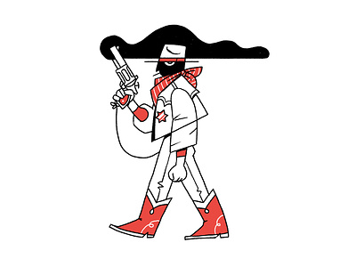 sheriff character design flat icon illustration illustrator logo ui vector waldek
