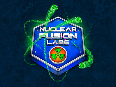 Nuclear Fusion Labs 2d 3d app art branding concept design digital art game gamer gaming graphic design green illustration logo photoshop skull ui ux vector