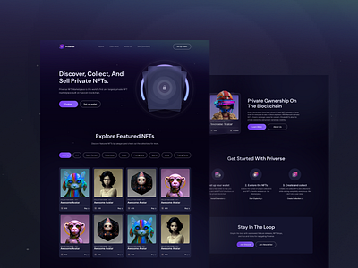 NFT Marketplace 3d animation bitcoin branding crypto figma future graphic design interactive motion graphics nft ui ux website