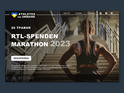 Website | Marathon graphic design landing page ui web design
