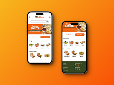 Restaurant Website (Mobile) app design food restaurant ui ux