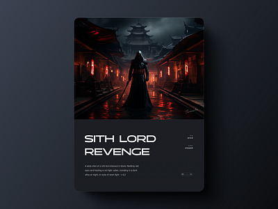 Sith lord revenge graphic design poster typography ui web