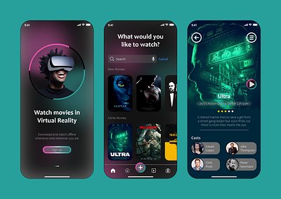 Movie Streaming App design mobile app mobile design product design ui ux