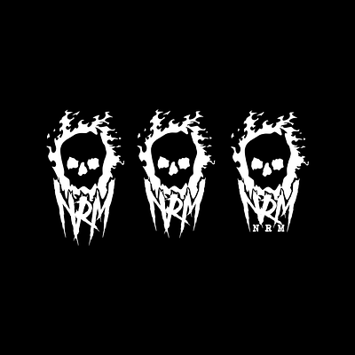 LOGO NRM caravela coreldraw design fuego graphic design ill illustration logo metal metalrock publicidad rock skull