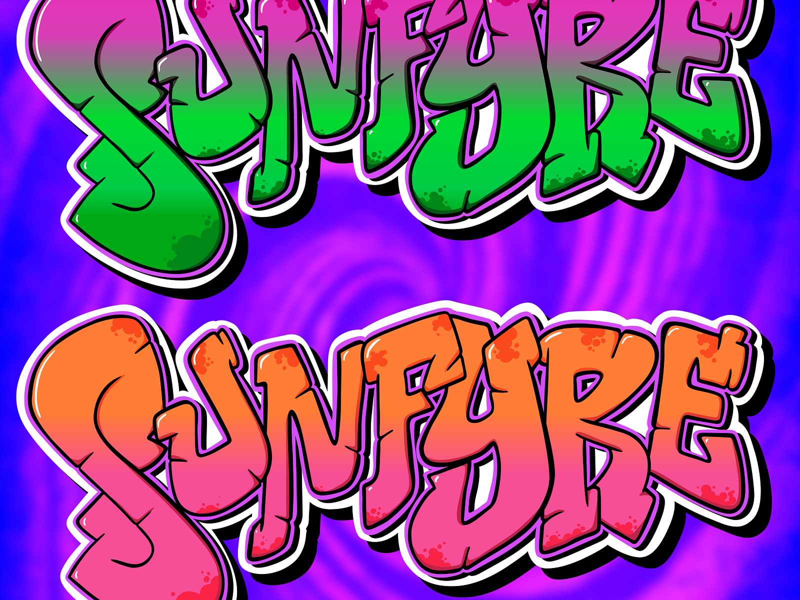 Sunfyre Graffiti Logos by Sarah D on Dribbble