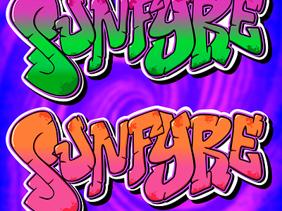 Sunfyre Graffiti Logos branding design drawing drummer drumming drums graffiti graphic design icon illustration logo streamer streaming sunfyre sunfyretv twitch vector