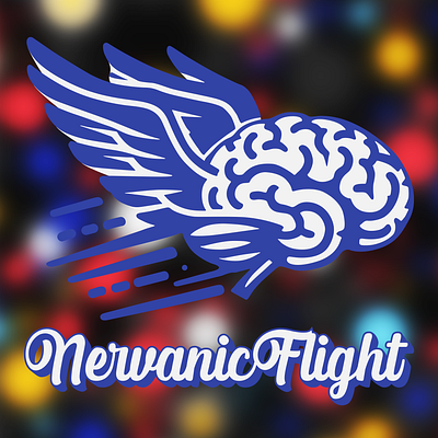 Nervanic Flight Logo brain branding design drawing flight graphic design illustration logo nervana nervanic vector wing