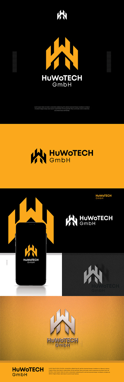 HuWoTECH GmbH best bold branding classic clean creative graphic design logo minimal morden simple strong ui unique