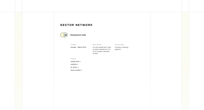 sector network v3 basic boring grid homepage lines minimal sector network ui