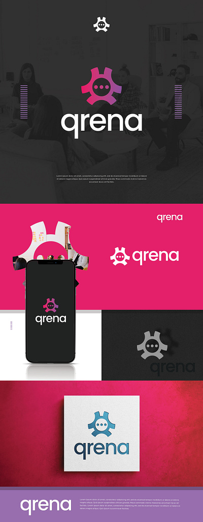 Qrena best bold branding classic clean creative graphic design logo minimal morden simple strong ui unique