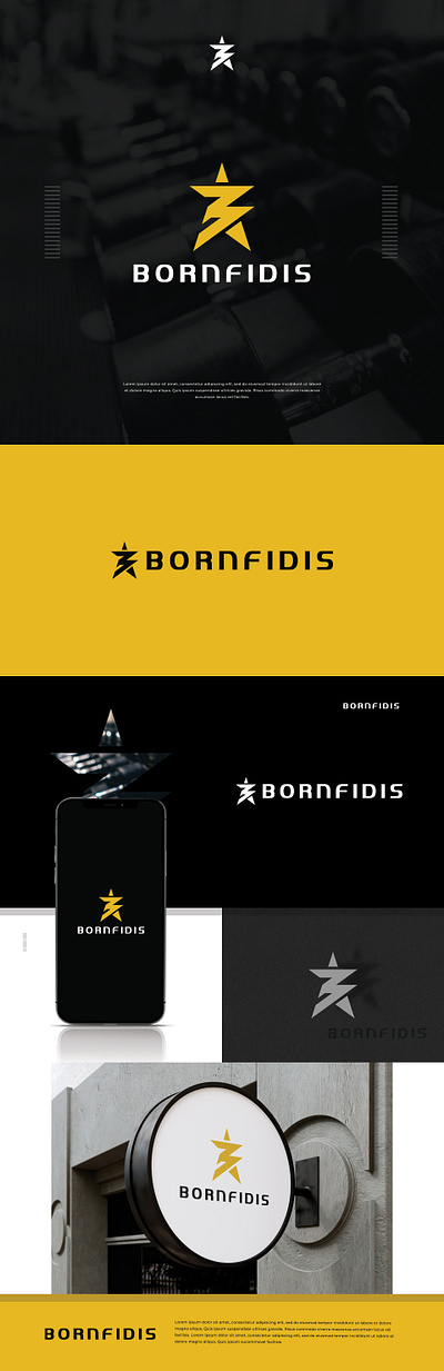 Bornfidis best bold branding classic clean creative graphic design logo minimal morden simple strong ui unique