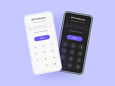 OTP Screen UI Design appdesign clean daily ui dark elegant flat ios minimal minimal ui minimalistic mobile mobile app otp otp screen password twofactorauthentication ui uiinspiration verification code verify