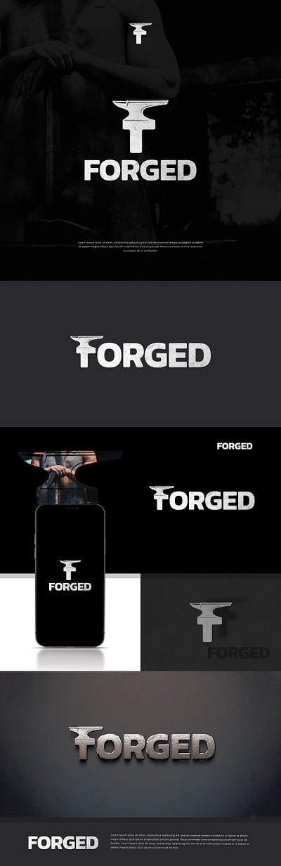 Forged best bold branding classic clean creative graphic design logo minimal morden simple strong ui unique