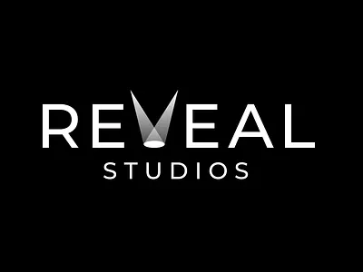 Reveal Studios Logo Design branding clean creative design elegant graphic logo minimalist spotlight
