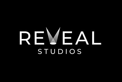 Reveal Studios Logo Design branding clean creative design elegant graphic logo minimalist spotlight