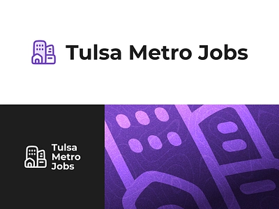 Tulsa Metro Jobs branding graphic design logo print purple web