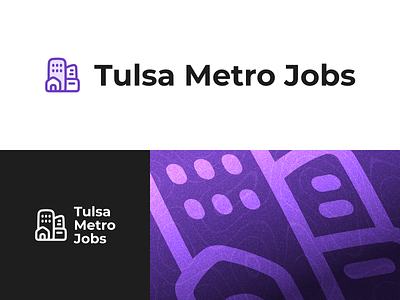 Tulsa Metro Jobs branding graphic design logo print purple web