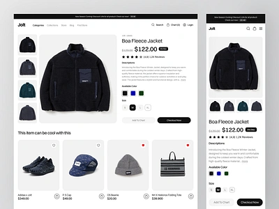 E-Commerce - Detail Page clean clothing design detail page detail product e commerce ecommerce interface marketplace online store outdoor shopify shopping store ui ux web web design website website design