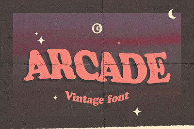ARCADE Vintage Font arcade vintage font display font display type font font bundle font collection font typeface fonts handwriting retro font type typeface typeface font