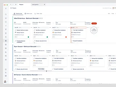 Projects | UX Redesign clean complex app dashboard design process project management saas timeline ui ux ux design ux tutorial web app redesign web design