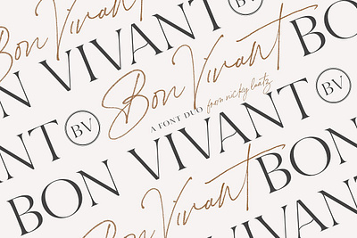 Bon Vivant Collection bon vivant collection handwritten logo script signature svg handwriting wedding