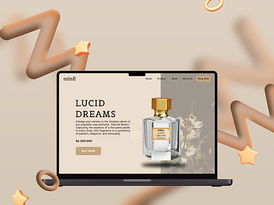 Hero Section for Parfume E-Commerce herosection ui website
