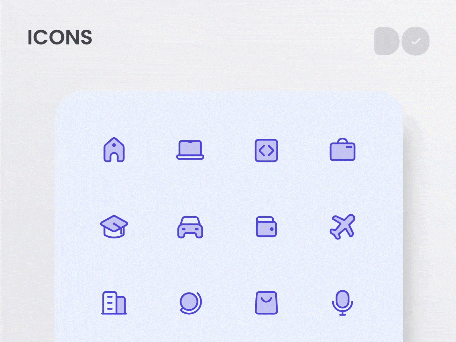 DO – Icons checklist clean color icons illustration minimal