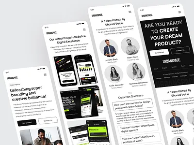 UrbanSpace - Responsive Creative Agency agency branding clean creative creative agency design digital agency interface landing page minimal portfolio product responsive start up ui ux web web design website website design