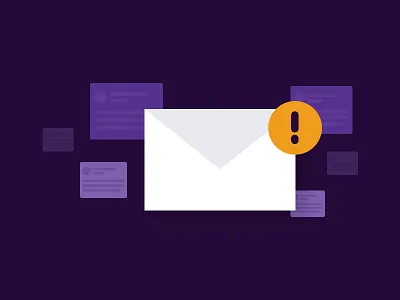 Email warning email illustration