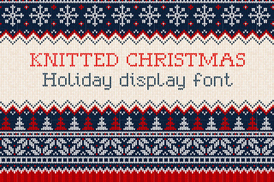 Knitted Christmas Font alphabet christmas font happy new year knitted christmas font marry christmas design 2023 sweater winter