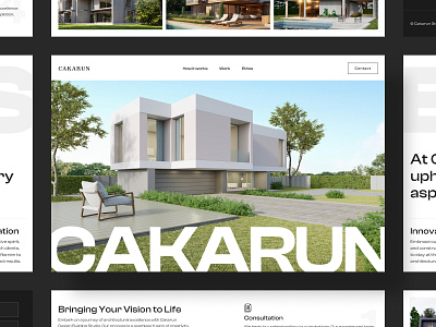 CAKARUN - Design Build Studio Landing Page architect architectural architecture build studio building clean design design studio home house landing landing page modern real estate web design