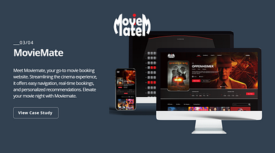 MovieMate- Movie Booking Website booking website designer illustrator movie website product design uiux design user experience design web design