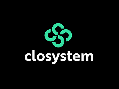 Closystem bold c cloud design geometric letter logo logodesign modern s simple system technology