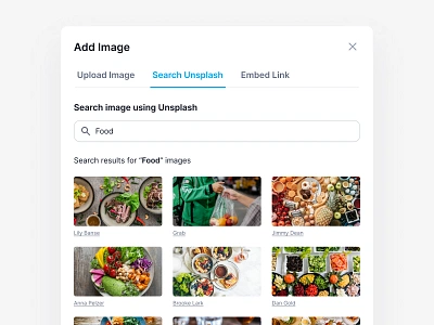 Search Unsplash Images 🔍 add image embed image image grid image preview modal pop up search search images search results ui ui design upload image ux ux design web web app