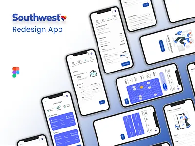 Southwest : Redesign mobile app animation app blue booking app branding design flight flight booking graphic design homepage illustration logo redesign sign up page southwest travel app ui ui design ux vector