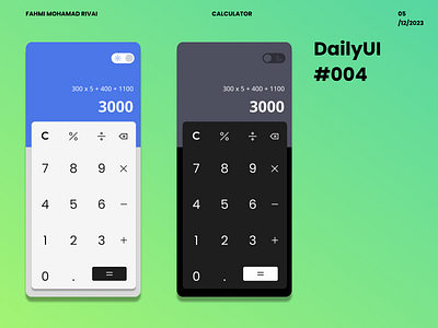 Calculator - DailyUI#004 calculator design figma ui ux