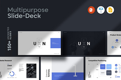Multipurpose Slide Deck brand business deck design logo marketing minimal plan portfolio ppptx proposal slide template
