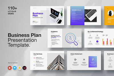 Business Plan Template business client deck logo marketing minimal pitch plan portfolio proposal